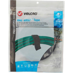 Velcro Brand - Cable Ties; Cable Tie Type: Reusable Cable Tie ; Material: Hook and Loop ; Color: Black ; Overall Length (Feet): 15 ; Overall Length (Decimal Inch): 180.00000 ; Maximum Bundle Diameter (Inch): 0.75 - Exact Industrial Supply