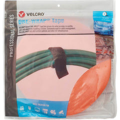 Velcro Brand - Cable Ties; Cable Tie Type: Reusable Cable Tie ; Material: Hook and Loop ; Color: Orange ; Overall Length (Feet): 75 ; Overall Length (Decimal Inch): 300.00000 ; Maximum Bundle Diameter (Inch): 1 - Exact Industrial Supply