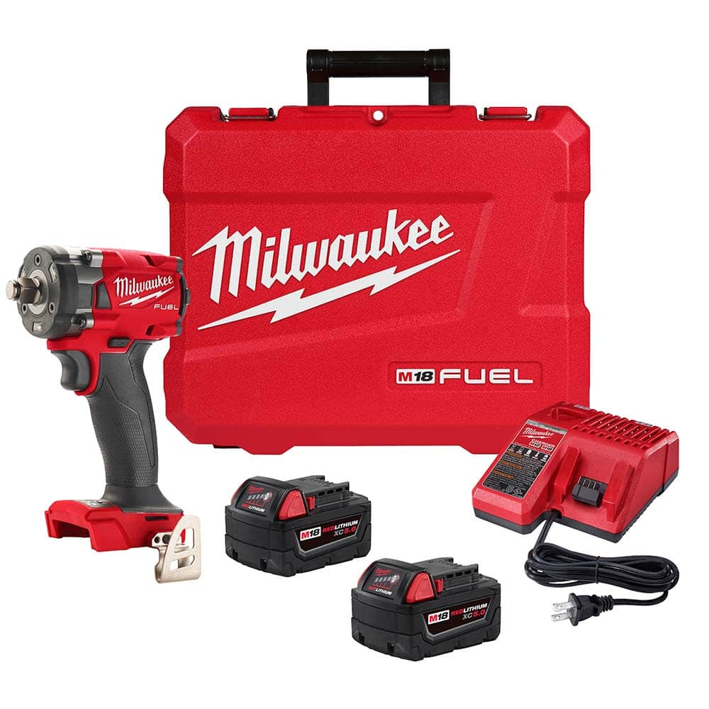 Milwaukee Tool - Cordless Impact Wrenches & Ratchets Voltage: 18.00 Drive Size (Inch): 1/2 - Caliber Tooling