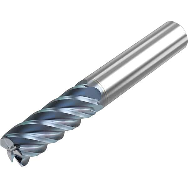 Niagara Cutter - 1/2" Diam 5 Flute Solid Carbide 0.03" Corner Radius End Mill - Caliber Tooling