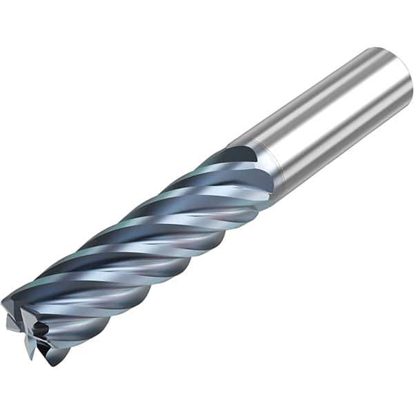 Niagara Cutter - 5/8" Diam 6 Flute Solid Carbide 0.015" Corner Radius End Mill - Caliber Tooling