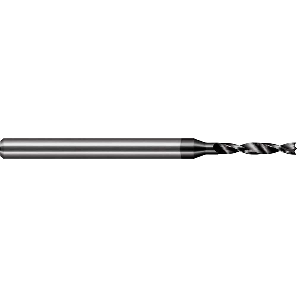 Harvey Tool - Brad-Point Drill Bits; Drill Bit Size (Wire): #37 ; Drill Bit Size (Decimal Inch): 0.1040 ; Drill Bit Size (mm): 2.6410 ; Drill Bit Material: Solid Carbide ; Drill Bit Finish/Coating: Amorphous Diamond ; Flute Length (Inch): 0.709 - Exact Industrial Supply