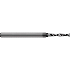 Harvey Tool - Brad-Point Drill Bits; Drill Bit Size (Decimal Inch): 0.0492 ; Drill Bit Size (mm): 1.2500 ; Drill Bit Material: Solid Carbide ; Drill Bit Finish/Coating: Amorphous Diamond ; Flute Length (Inch): 0.335 ; Number of Flutes: 2