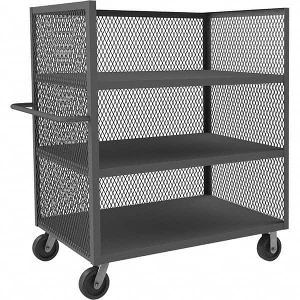 Durham - 3,000 Lb Capacity 3-Shelf 3-Sided Mesh Truck - Caliber Tooling