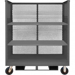 Durham - 3,600 Lb Capacity 3-Shelf 3-Sided Mesh Truck - Caliber Tooling