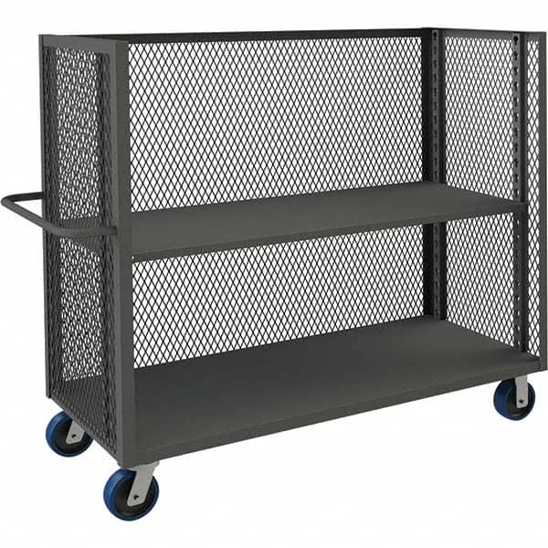 Durham - 3,000 Lb Capacity 3-Shelf 3-Sided Mesh Truck - Caliber Tooling