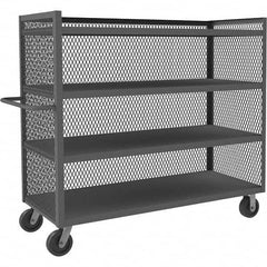 Durham - 3,000 Lb Capacity 4-Shelf 3-Sided Mesh Truck - Caliber Tooling