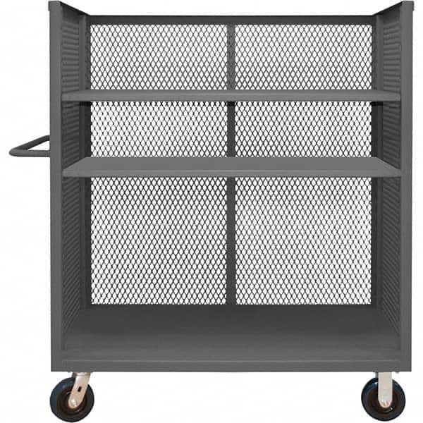 Durham - 3,600 Lb Capacity 3-Shelf 3-Sided Mesh Truck - Caliber Tooling