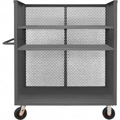 Durham - 3,600 Lb Capacity 3-Shelf 3-Sided Mesh Truck - Caliber Tooling