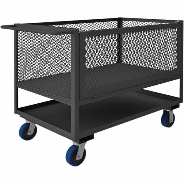 Durham - 2,000 Lb Capacity 2-Shelf 4-Sided Mesh Box Truck - Caliber Tooling