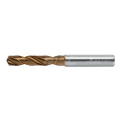 Screw Machine Length Drill Bit: 0.1181″ Dia, 140 °, Solid Carbide Coated, Right Hand Cut, Spiral Flute, Straight-Cylindrical Shank, Series DC160