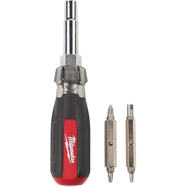 Milwaukee Tool - Bit Screwdrivers Type: Multi-Bit Screwdriver Tip Type: Phillips ; Square; Slotted - Caliber Tooling