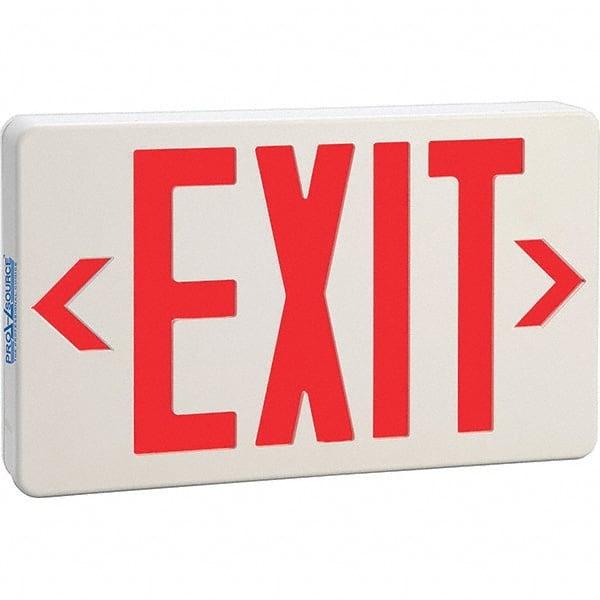 PRO-SOURCE - Illuminated Exit Signs Number of Faces: 2 Letter Color: Red - Caliber Tooling