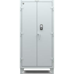 StrongHold - Storage Cabinets; Type: Locking ; Width (Inch): 36 ; Depth (Inch): 24 ; Height (Inch): 78 ; Number of Shelves: 4 ; Material: Steel - Exact Industrial Supply