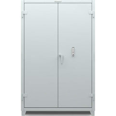 StrongHold - Storage Cabinets; Type: Locking ; Width (Inch): 48 ; Depth (Inch): 24 ; Height (Inch): 75 ; Number of Shelves: 3 ; Material: Steel - Exact Industrial Supply