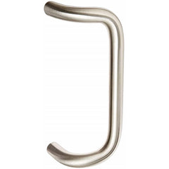 Rockwood - Door Pulls; Overall Length (Inch): 11 ; Finish/Coating: Satin Stainless Steel ; Grip Length: 4 (Inch); Projection: 3-1/2 (Inch) - Exact Industrial Supply