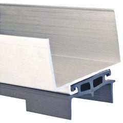 Pemko - Sweeps & Seals; Type: Notched U Shape Door Shoe ; Width (Inch): 1-3/4 ; Finish/Coating: Mill Finish Aluminum ; Material: 6063-T6 Aluminum Alloy and Temper Retainer ; Back Strip Brush Width (Inch): 2 ; Bristle Length (Inch): 0.5000 - Exact Industrial Supply