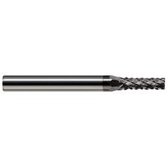 Harvey Tool - 3/32" Diam, 0.279" LOC, 1/8" Shank Diam, 7-Flute Burr-End Diamond-Pattern Router Bit - Exact Industrial Supply