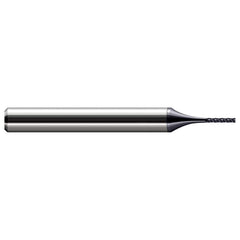 Harvey Tool - 0.7mm, 0.168" LOC, 4mm Shank Diam, 1.575" OAL, 4 Flute, Solid Carbide Square End Mill - Exact Industrial Supply