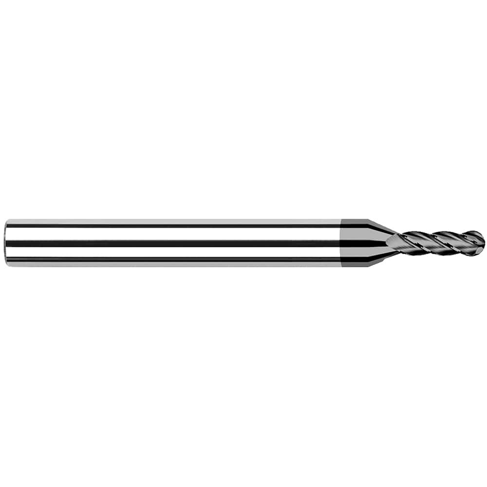 Harvey Tool - 1/4", 3/4" LOC, 1/4" Shank Diam, 4 Flute Solid Carbide Ball End Mill - Exact Industrial Supply