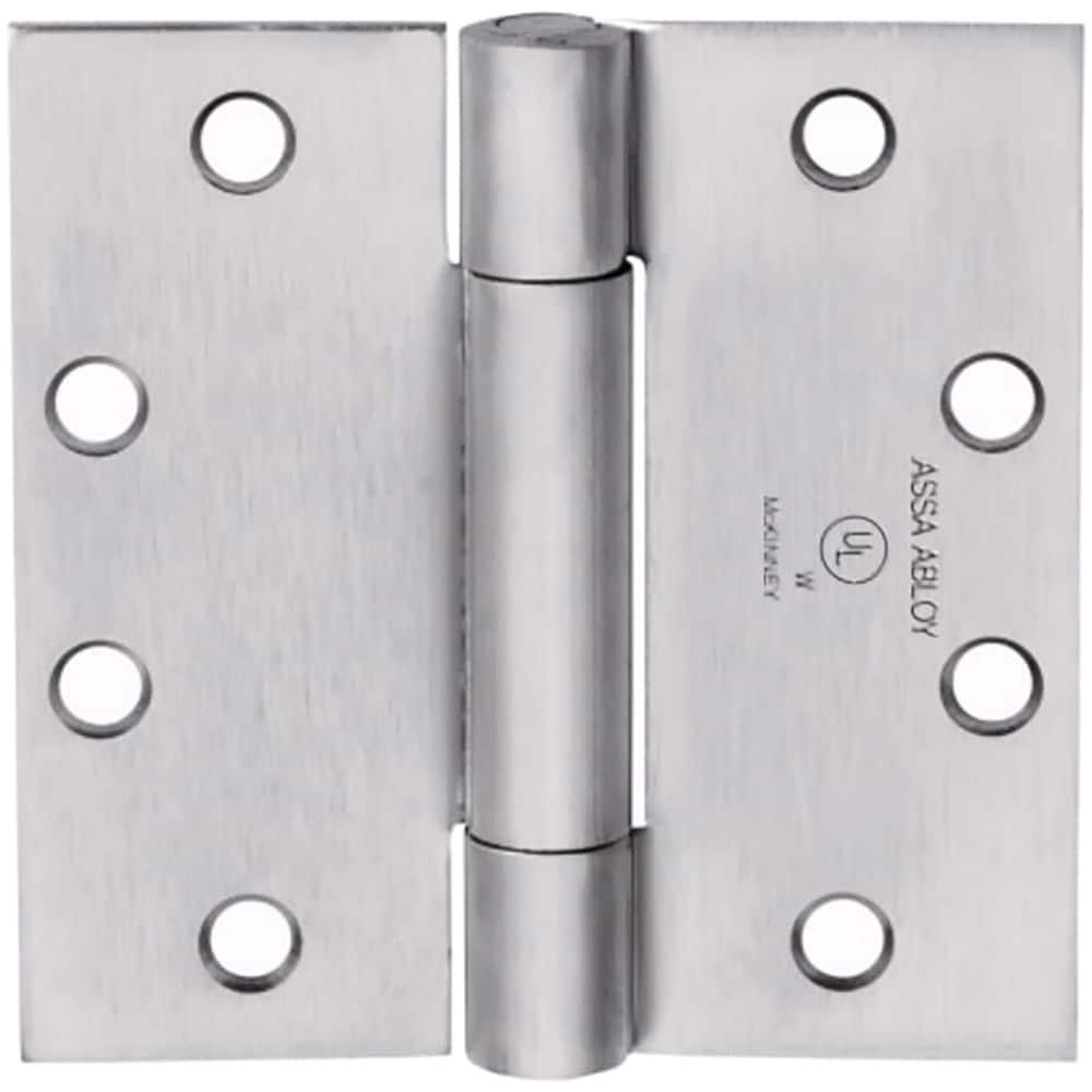 Yale - Commercial Hinges; Length (Inch): 4-1/2 ; Thickness (Decimal Inch): 0.1800 ; Number of Knuckles: 3.000 ; Stanley Finish Code: US26D ; Finish/Coating: US26D ; Box Quantity: 3 - Exact Industrial Supply