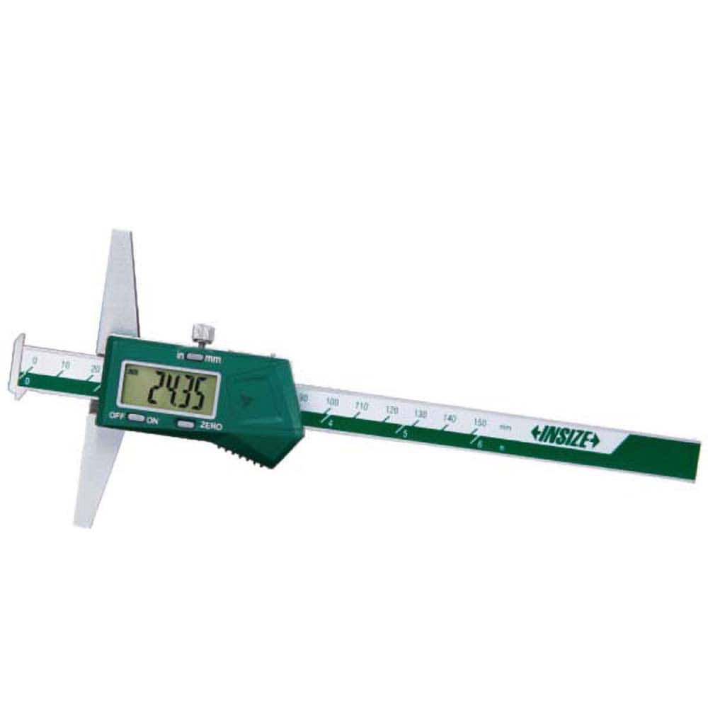 Insize USA LLC - Electronic Depth Gages; Minimum Measurement (mm): 0.00 ; Minimum Measurement (Decimal Inch): 0.0000 ; Maximum Measurement (Decimal Inch): 12.0000 ; Maximum Measurement (mm): 300.00 ; Resolution (mm): 0.01 ; Resolution (Decimal Inch): 0.0 - Exact Industrial Supply