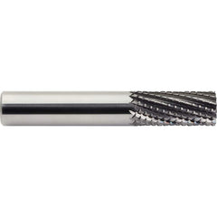 M.A. Ford - 1/4" Diam, 1" LOC, 1/4" Shank Diam, 10-Flute Burr-End Diamond-Pattern Router Bit - Exact Industrial Supply