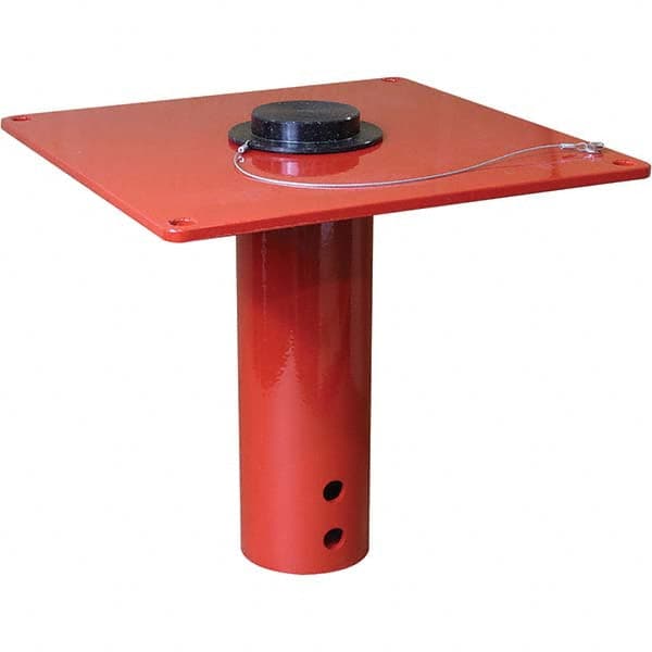 THERN - Davit Crane Bases Base Type: Flush Mount Base Finish/Coating: Red Powder Coat - Caliber Tooling