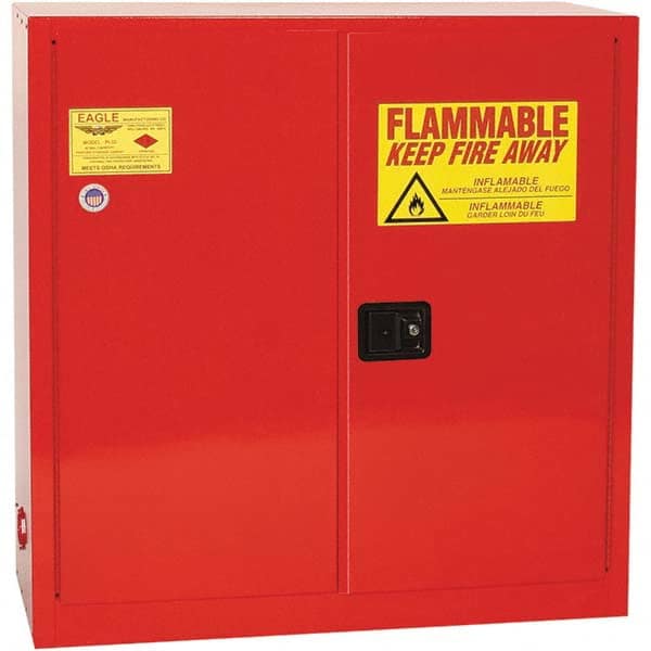 Eagle - Safety Cabinets Hazardous Chemical Type: Flammable and Combustible Liquids Color: Red - Caliber Tooling