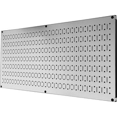 Wall Control - Peg Boards; Type: Pegboard ; Width (Inch): 32 ; Height (Inch): 16 ; Number of Panels: 1 ; Color: Metallic ; Material: Galvanized Steel - Exact Industrial Supply