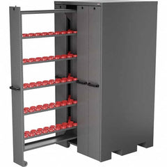 CNC Storage Shelving; Type: Vertical; Shelving Type: Vertical; Style: 63 Taper; Tool Capacity: 360 lb; Additional Information: 4000 Lb Capacity; Dark Gray