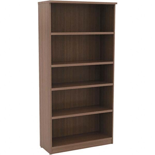 ALERA - Bookcases Height (Inch): 65 Color: Walnut - Caliber Tooling