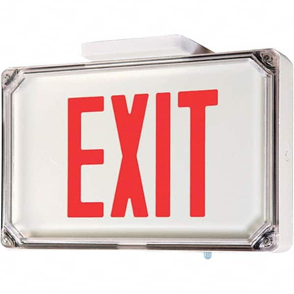 Hubbell Lighting - Illuminated Exit Signs Number of Faces: 2 Letter Color: Red - Caliber Tooling