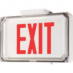 Hubbell Lighting - Illuminated Exit Signs Number of Faces: 1 Letter Color: Red - Caliber Tooling