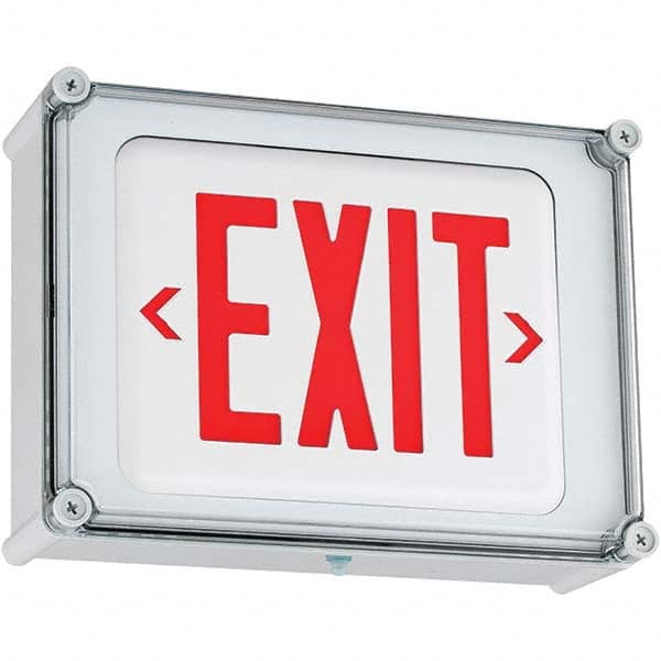 Hubbell Lighting - Illuminated Exit Signs Number of Faces: 1 Letter Color: Red - Caliber Tooling