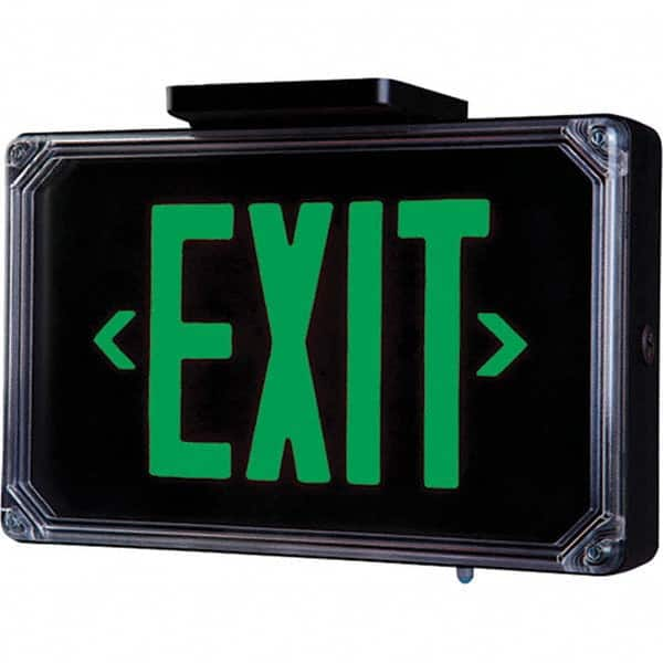 Hubbell Lighting - Illuminated Exit Signs Number of Faces: 2 Letter Color: Green - Caliber Tooling