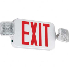 Hubbell Lighting - Combination Exit Signs Mounting Type: Ceiling Mount; Wall Mount Number of Faces: 1 - Caliber Tooling