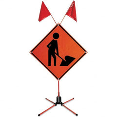 VizCon - Sign Posts & Traffic Sign Accessories Type: Roll-Up Sign Stand Sign Post/Stand Height (Feet): 4 - Caliber Tooling