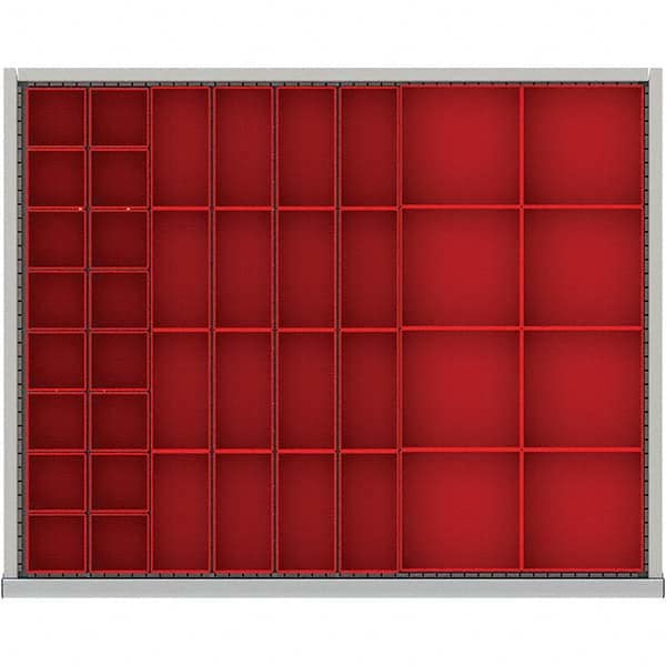 LISTA - 40-Compartment Drawer Divider Layout for 2.17" High Drawers - Caliber Tooling