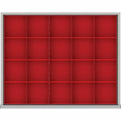 LISTA - 20-Compartment Drawer Divider Layout for 3.15" High Drawers - Caliber Tooling