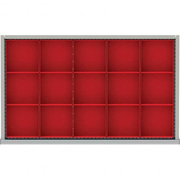 LISTA - 15-Compartment Drawer Divider Layout for 3.15" High Drawers - Caliber Tooling