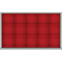 LISTA - 15-Compartment Drawer Divider Layout for 3.15" High Drawers - Caliber Tooling