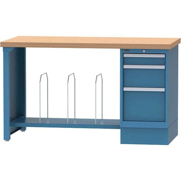 LISTA - Stationary Work Benches, Tables Type: Packaging Table Top Material: Butcher Block - Caliber Tooling