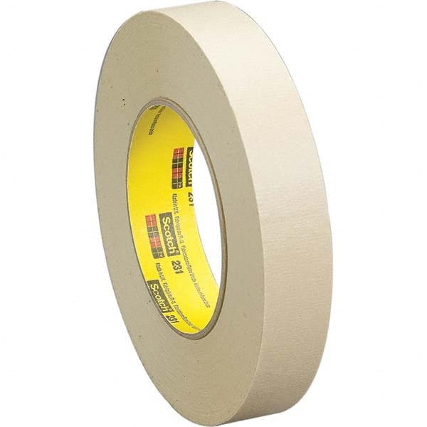 3M - 3-1/4" Wide x 60 Yd Long x 7.6 mil Tan Crepe Paper Masking Tape - Caliber Tooling