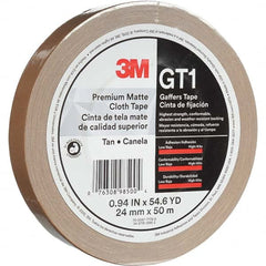 3M - 50m x 24mm x 11 mil Tan Cotton Cloth Gaffers Tape - Caliber Tooling