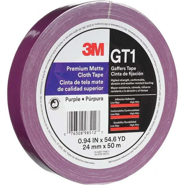 3M - 50m x 24mm x 11 mil Purple Cotton Cloth Gaffers Tape - Caliber Tooling