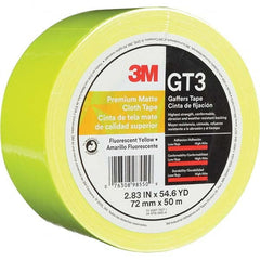 3M - 50m x 72mm x 11 mil Fluorescent Yellow Cotton Cloth Gaffers Tape - Caliber Tooling