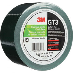 3M - 50m x 72mm x 11 mil Green Cotton Cloth Gaffers Tape - Caliber Tooling