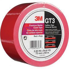 3M - 50m x 72mm x 11 mil Red Cotton Cloth Gaffers Tape - Caliber Tooling