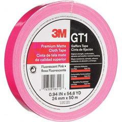 3M - 50m x 24mm x 11 mil Fluorescent Pink Cotton Cloth Gaffers Tape - Caliber Tooling